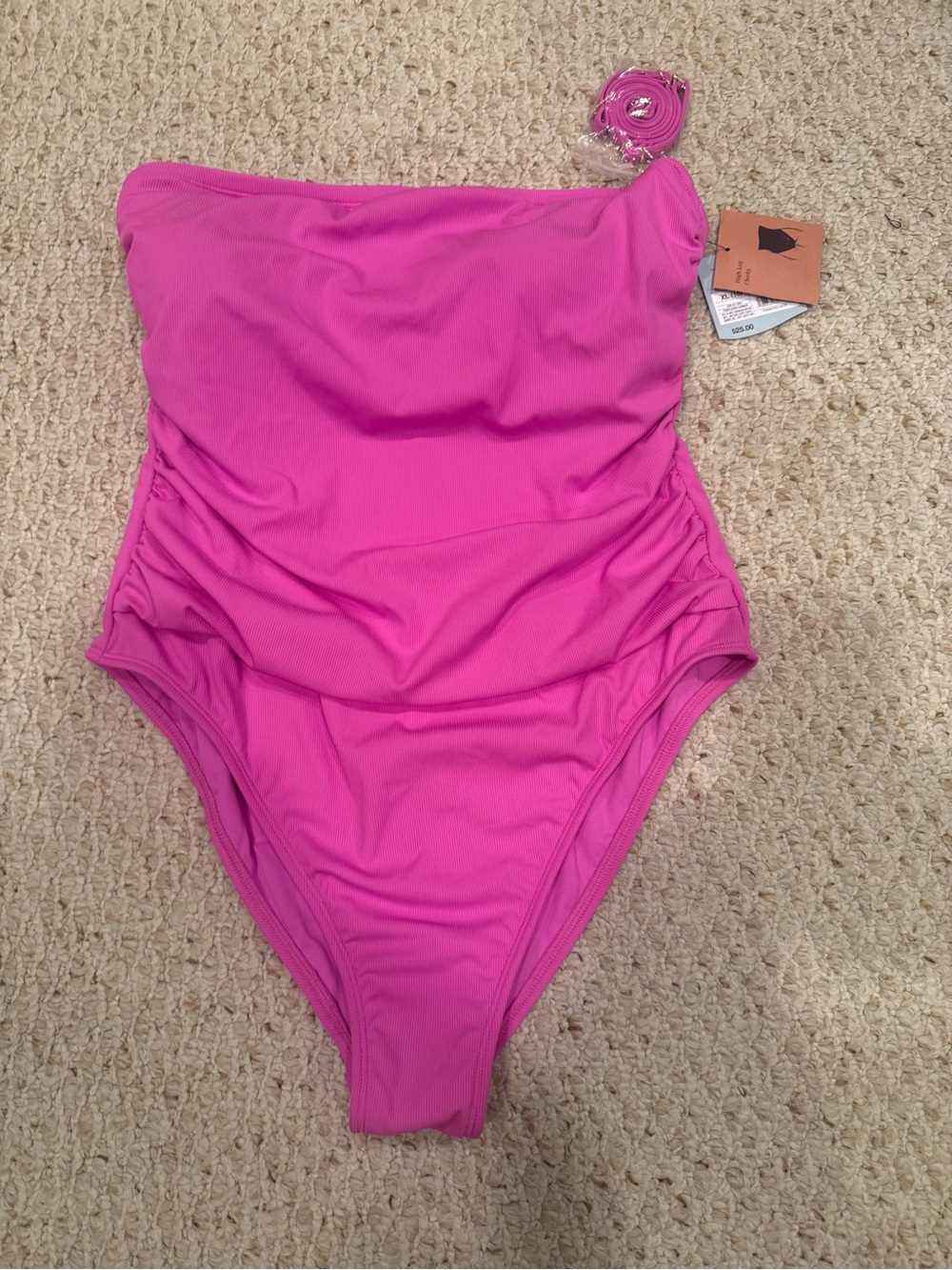 Shade & Shore Magenta One-Piece Swimsuit NWT